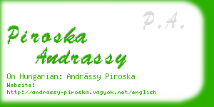 piroska andrassy business card